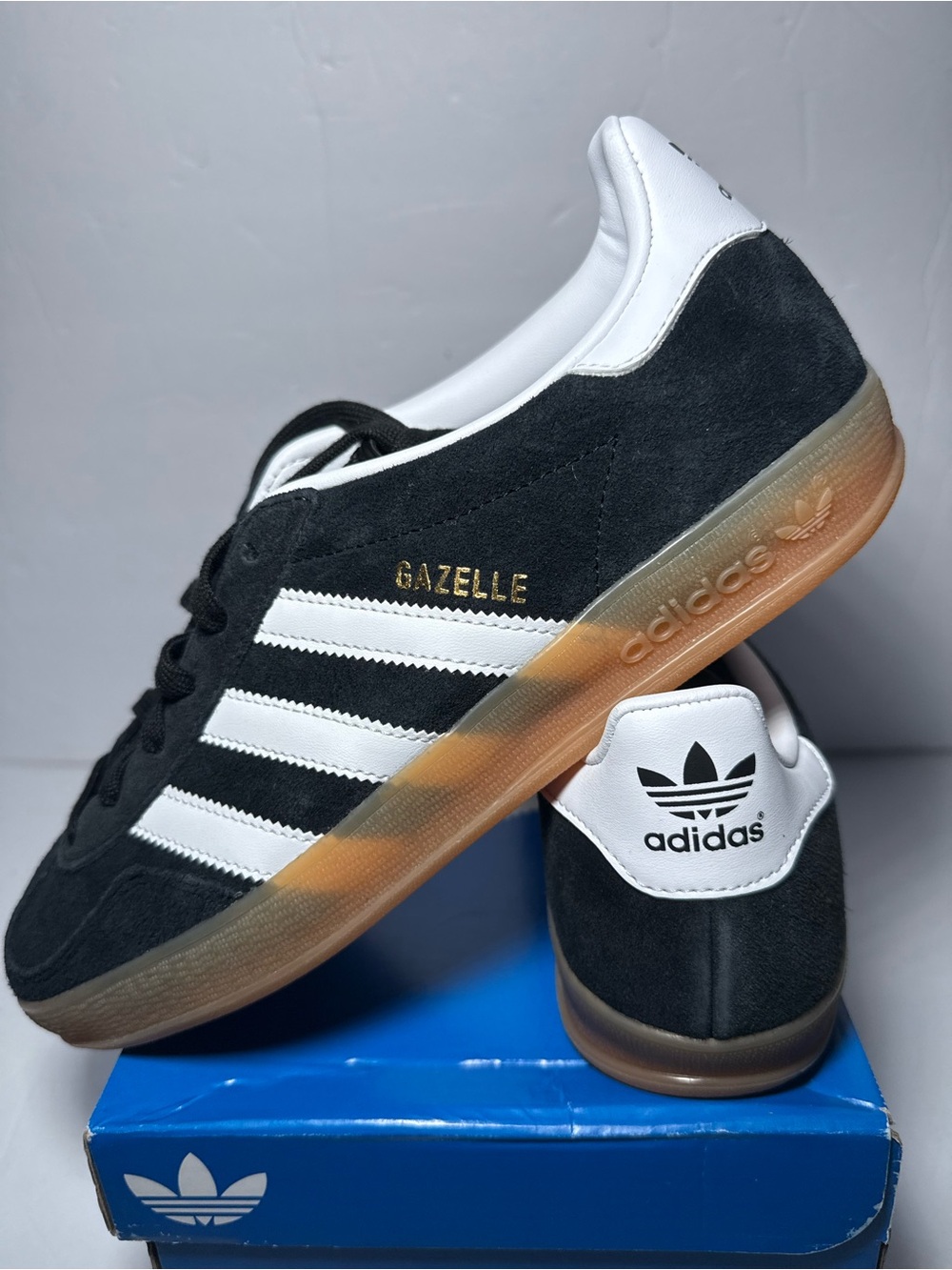 Adidas Gazelle Sneakers - Men’s 8 (Wmn’s 9) - Black / White JI2060 - NWT
